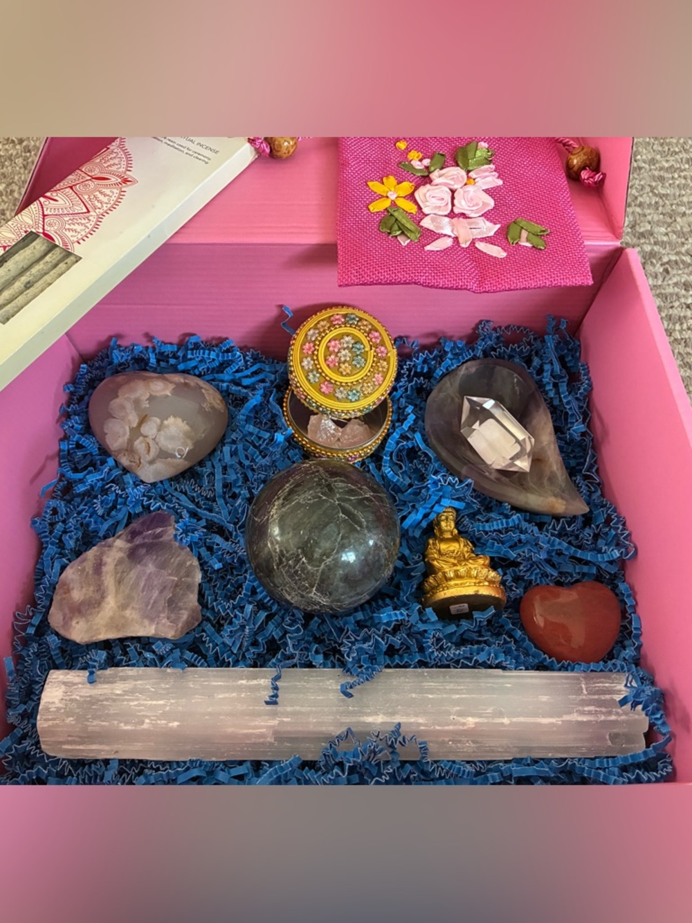 🔮 12 Piece Healing Crystal Gift Box - Rare Flashy Labradorite Sphere 🎁